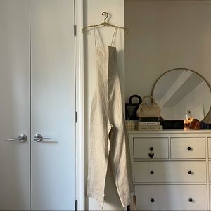 Reformation Huntington Jumpsuit in Oatmeal